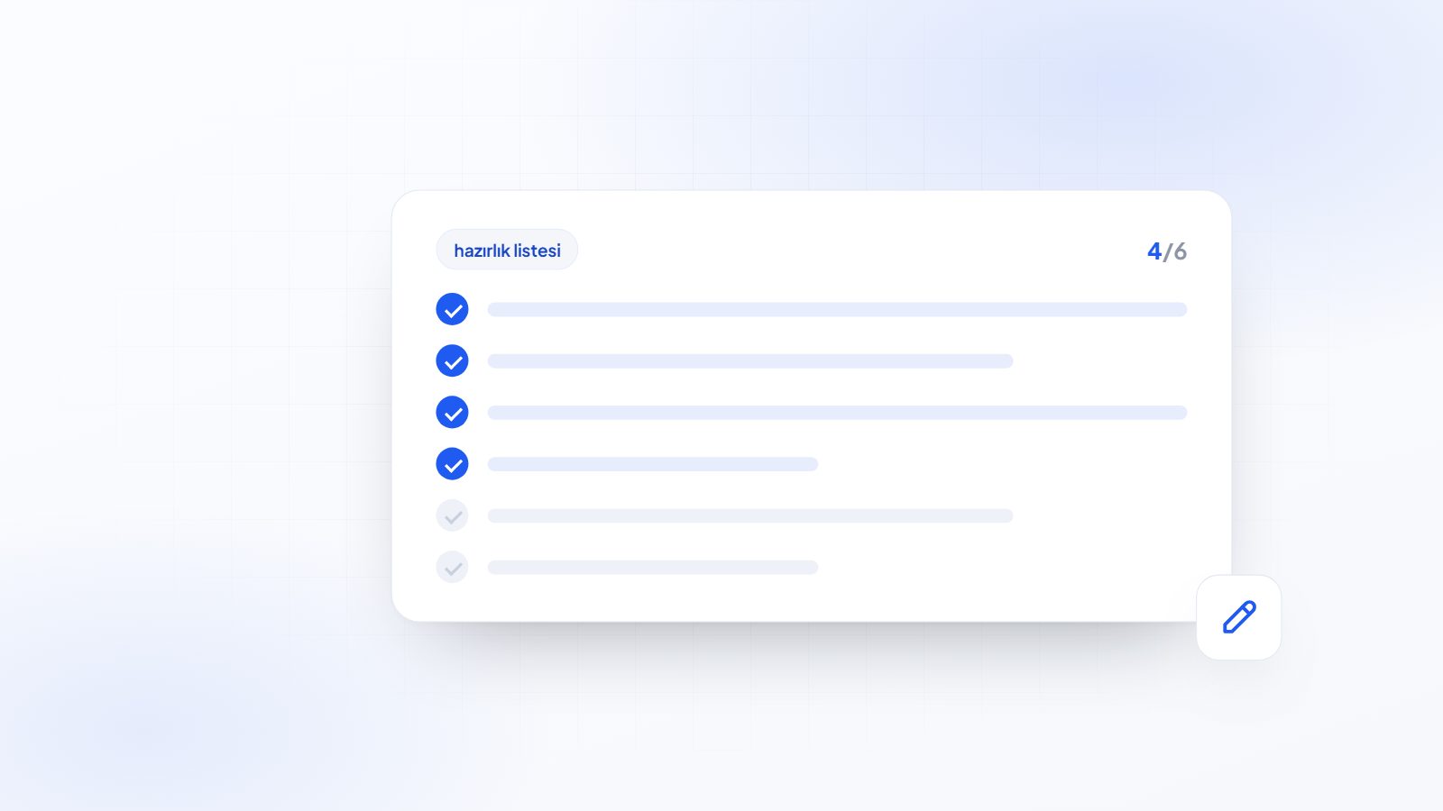 Web sitesi öncesi hazırlık listesi temsili